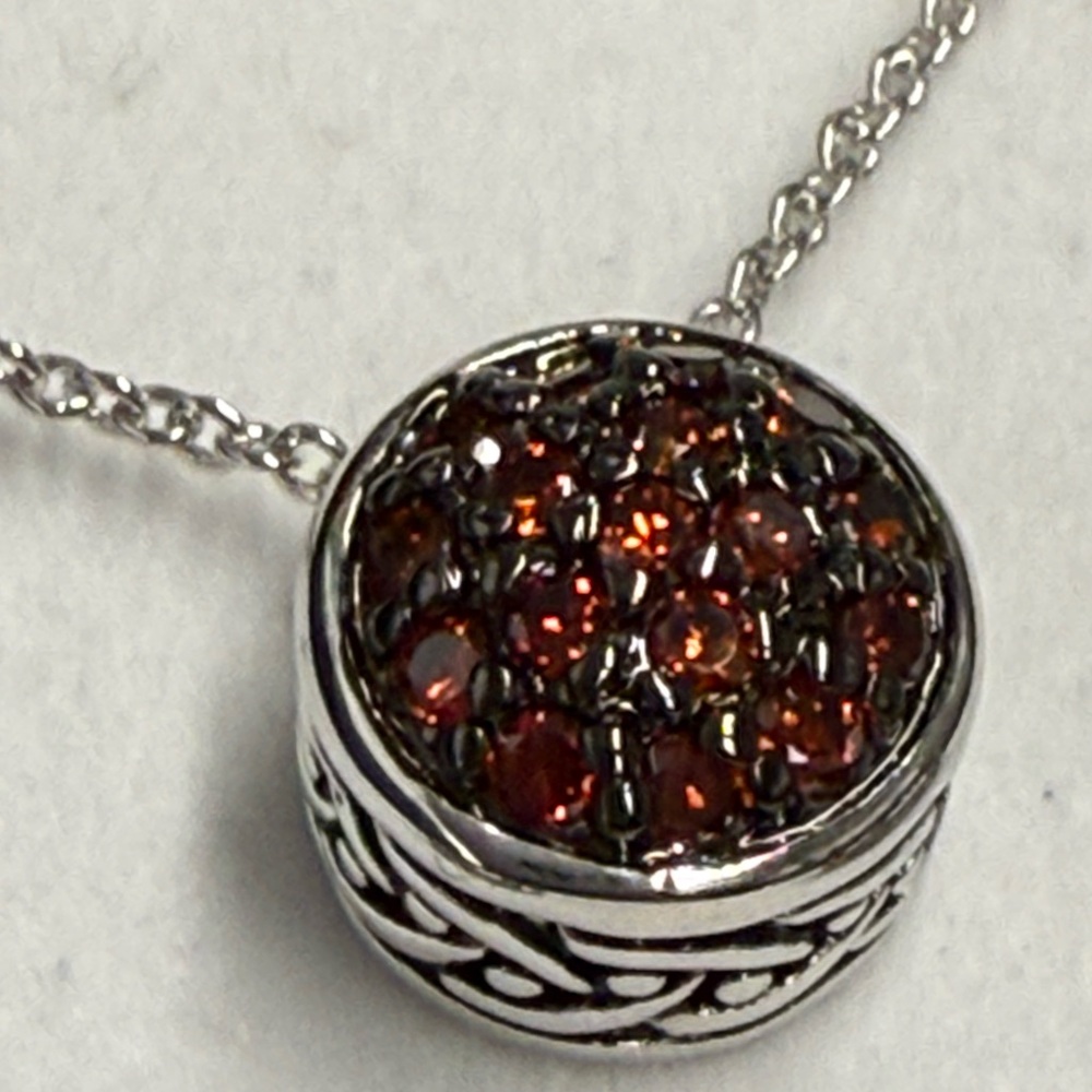 Stylish Silver and Deep Red Necklace Set